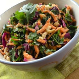Raw Sweet Potato and Kale Salad with Coconut-Lime Dressing