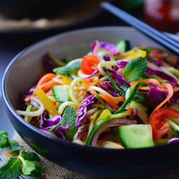 Raw Vegan Noodles Salad