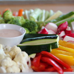 Raw Veggies with Chipotle Ranch Dressing