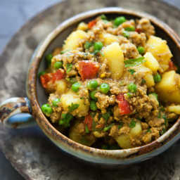 Curried Ground Turkey with Potatoes