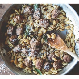  Cavatelli with Fennel Sausage with Brown Butter and Crispy Sage