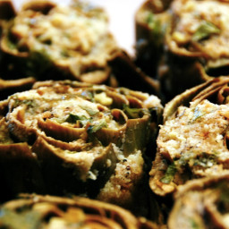 Recipe For Stuffed Artichokes With Minced Meat and Pine Nuts
