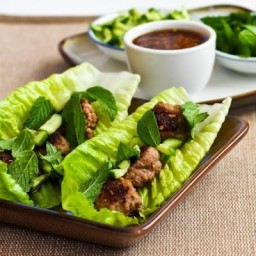 Recipe for Thai-Inspired Turkey Mini-Meatball Lettuce Wraps