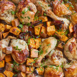 Recipe: Julia Turshen's Celebration Chicken with Sweet Potatoes and Dates