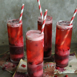 Recipe: Raspberry Pomegranate Champagne Cocktail