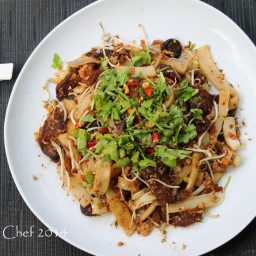 Recipe Stir Fried Wagyu Beef Char Kway Teow with Chinese XO Sauce (Resep Kw