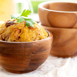 [Recipe + Video] Mofongo (Garlic-Flavored Mashed Fried Plantains)