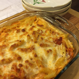 RED-AND-WHITE MOSTACCIOLI