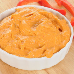 Red Bell Pepper and Hummus