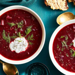 Red Cabbage and Beet Borscht Recipe
