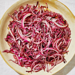 Red Cabbage and Onion Slaw