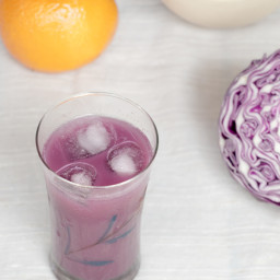 Red Cabbage Grape and Mandarin Juice Homemade