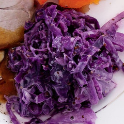 Red cabbage with cream & mustard