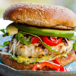 Red Chile and Cheese Stuffed Turkey Burgers