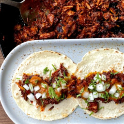 Red Chile Pulled Pork Tacos