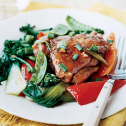 Red-Cooked Chicken with Stir-fry Vegetables, Slow Cooker-Style