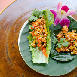 Red Curry Chicken Lettuce Wraps