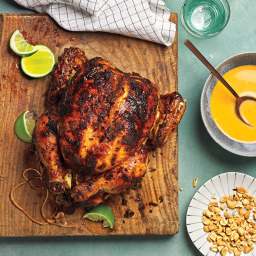 Red curry roast chicken with coconut sauce