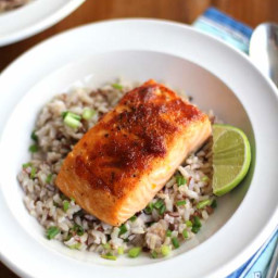 Red Curry Salmon with Coconut Brown Rice