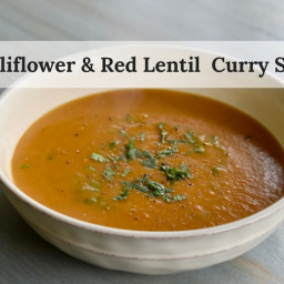 Red Lentil and Cauliflower Curry Soup