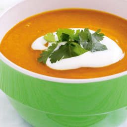 Red lentil and pumpkin soup