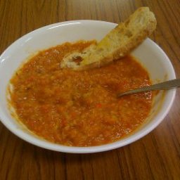Red Lentil and Spicy Sausage Stew