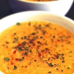 Red Lentil and Yellow Split Pea Soup Made with a Pressure Cooker 