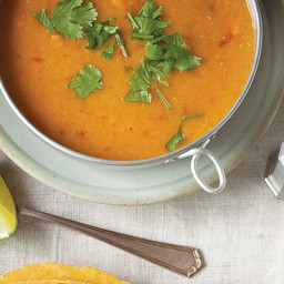 Red Lentil Dal With Fresh Cilantro and Lime