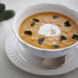 Red Lentil Soup with Crispy Sage