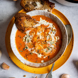 Red Pepper and Sweet Potato Soup