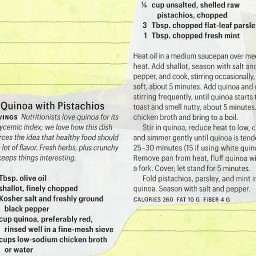 Red Quinoa with Pistachios