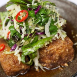 Red Spice Road's pork belly with chilli caramel and apple slaw