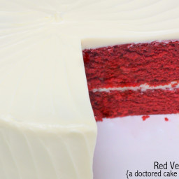 Red Velvet Cake- A Doctored Cake Mix Recipe
