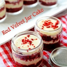 Red velvet cake in a jar, how to make red velvet cake in a jar