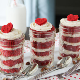 Red Velvet Cupcakes In A Jar