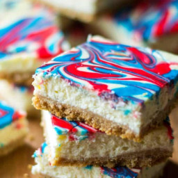 Red White and Blue Cheesecake Bars