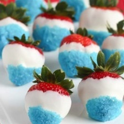 Red, White and Blue Chocolate Strawberries