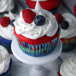 Red, White, and Blue Cupcakes for Memorial Day