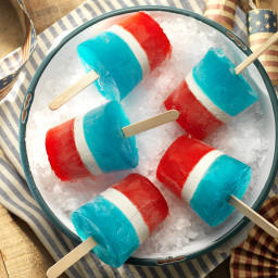 Red, White and Blue Frozen Pops