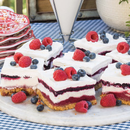 Red, White, and Blue Frozen Torte