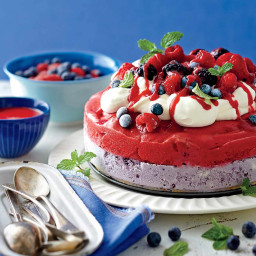 Red, White, and Blue Ice-Cream Cake