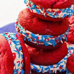 Red, White, and Blue Ice Cream Sandwiches
