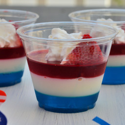 Red, White and Blue JELL-O Cups