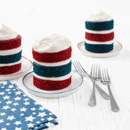 Red, White and Blue Mini Layer Cakes