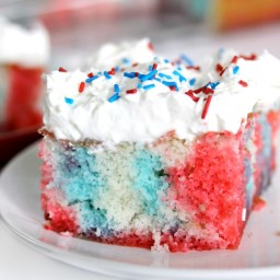 Red White and Blue Poke Cake
