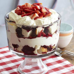 Red, White and Blueberry Trifle