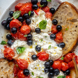 Red, White and Pickled Blueberry Burrata.