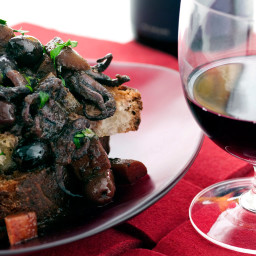 Red Wine-Braised Baby Octopus with Black Olives