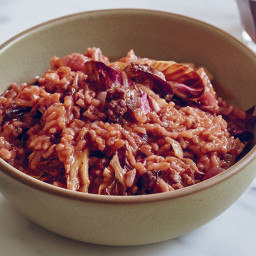 Red Wine Risotto With Italian Sausage