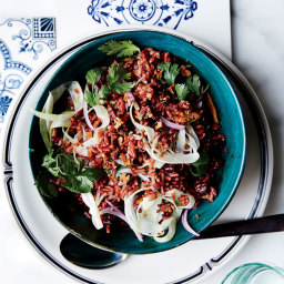 Red Rice Salad with Pecans, Fennel, and Herbs